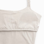 Bamboo Cotton Cami Crop Top Built-in Bra - Light Support