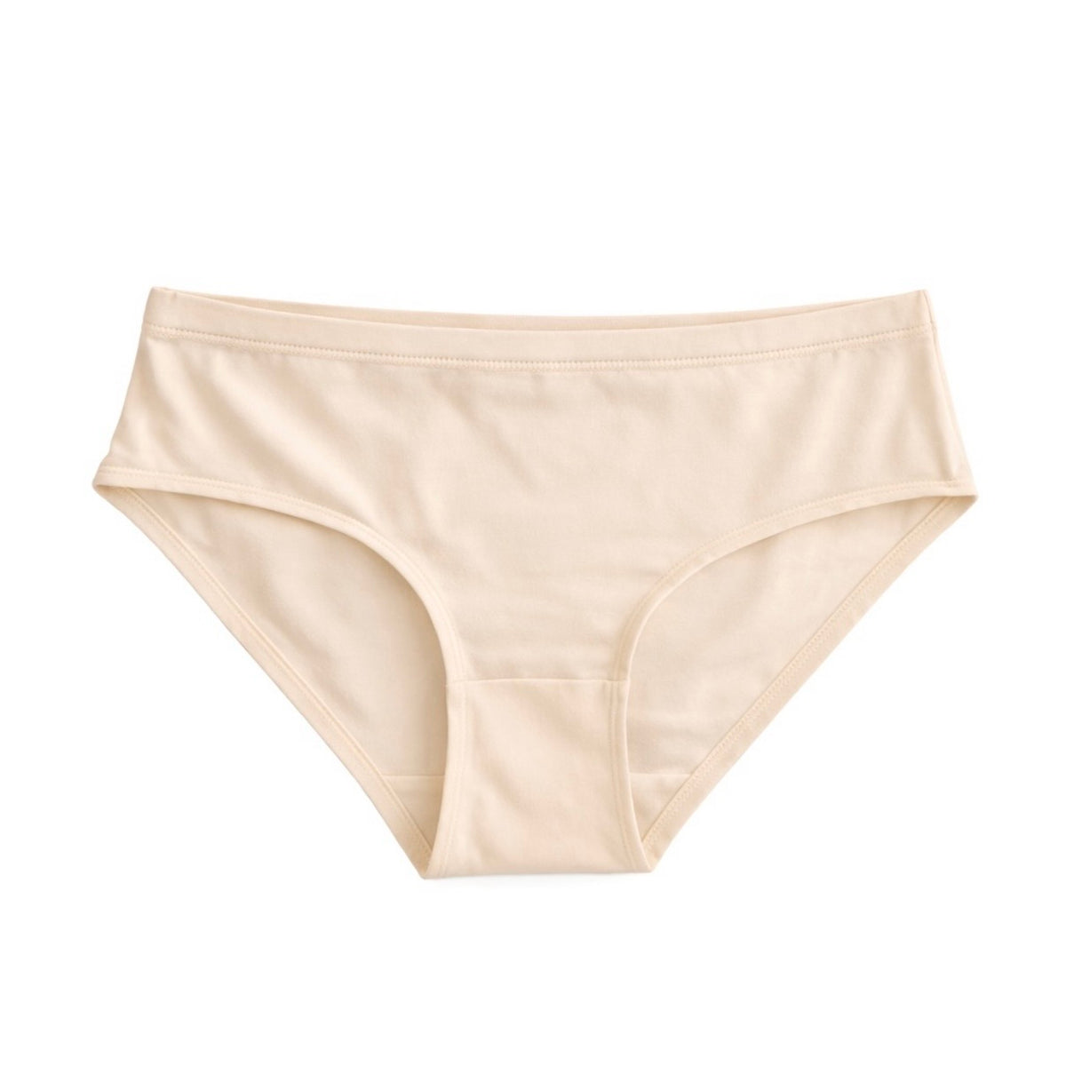Beige women's underwear on a white background