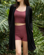 Bamboo Wrap Cardigan with Pockets