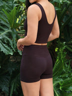 Bamboo Square-to-Scoop Reversible Crop Bra Top