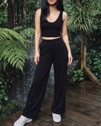 Bamboo Square-to-Scoop Bra - Convertible Crop Top
