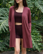 Bamboo Wrap Cardigan with Pockets