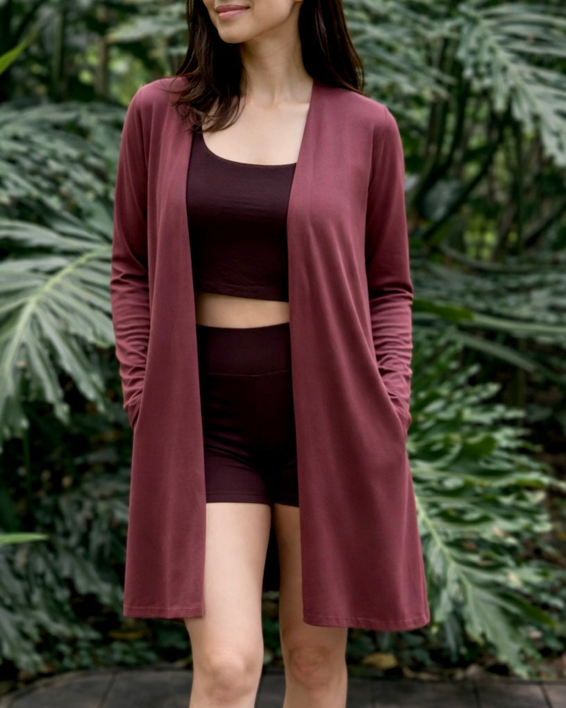Bamboo Wrap Cardigan with Pockets