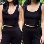 Bamboo Square-to-Scoop Bra - Convertible Crop Top